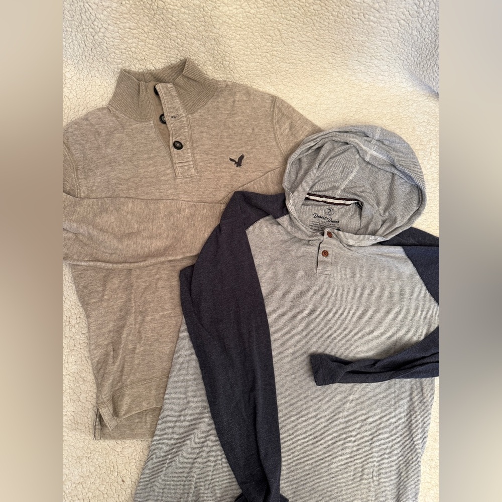 Men's Shirts American Eagle & Desert Dunes Long Sleeve Shirt Lot. Size Medium.